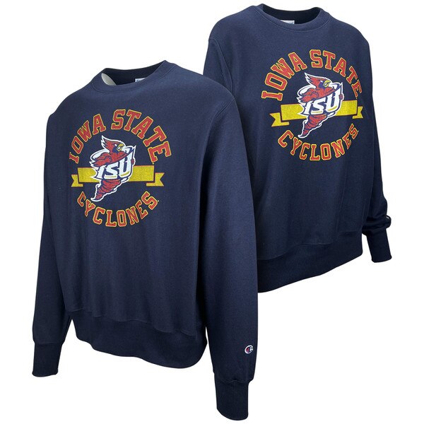 Champion® Iowa State Cyclones Navy Punching Cy Crewneck Sweatshirt